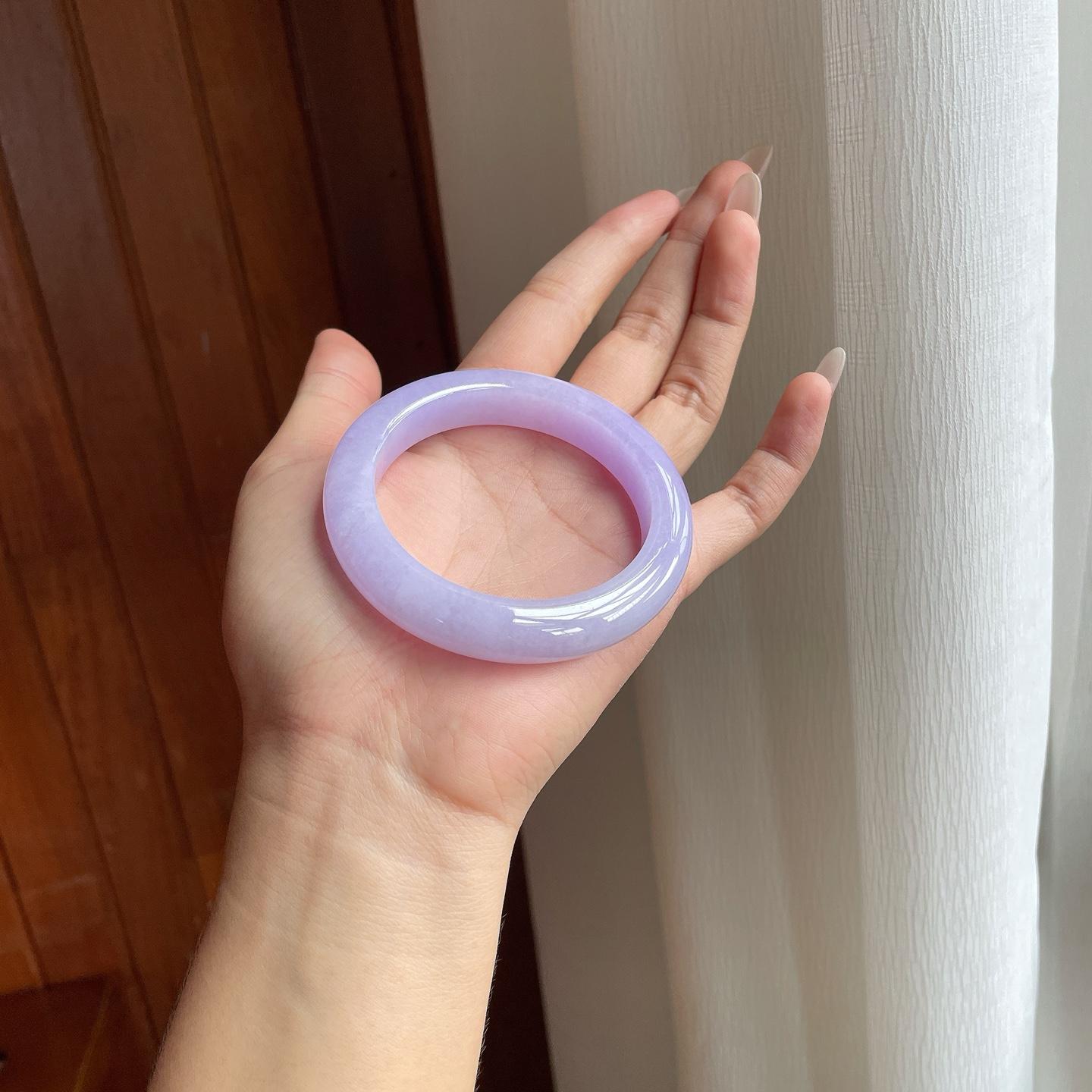 糯冰紫罗兰翡翠手镯（55mm）（yc263539）