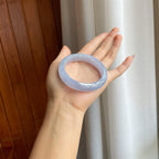 冰种紫罗兰翡翠平安镯（54.5mm）（yc312898）