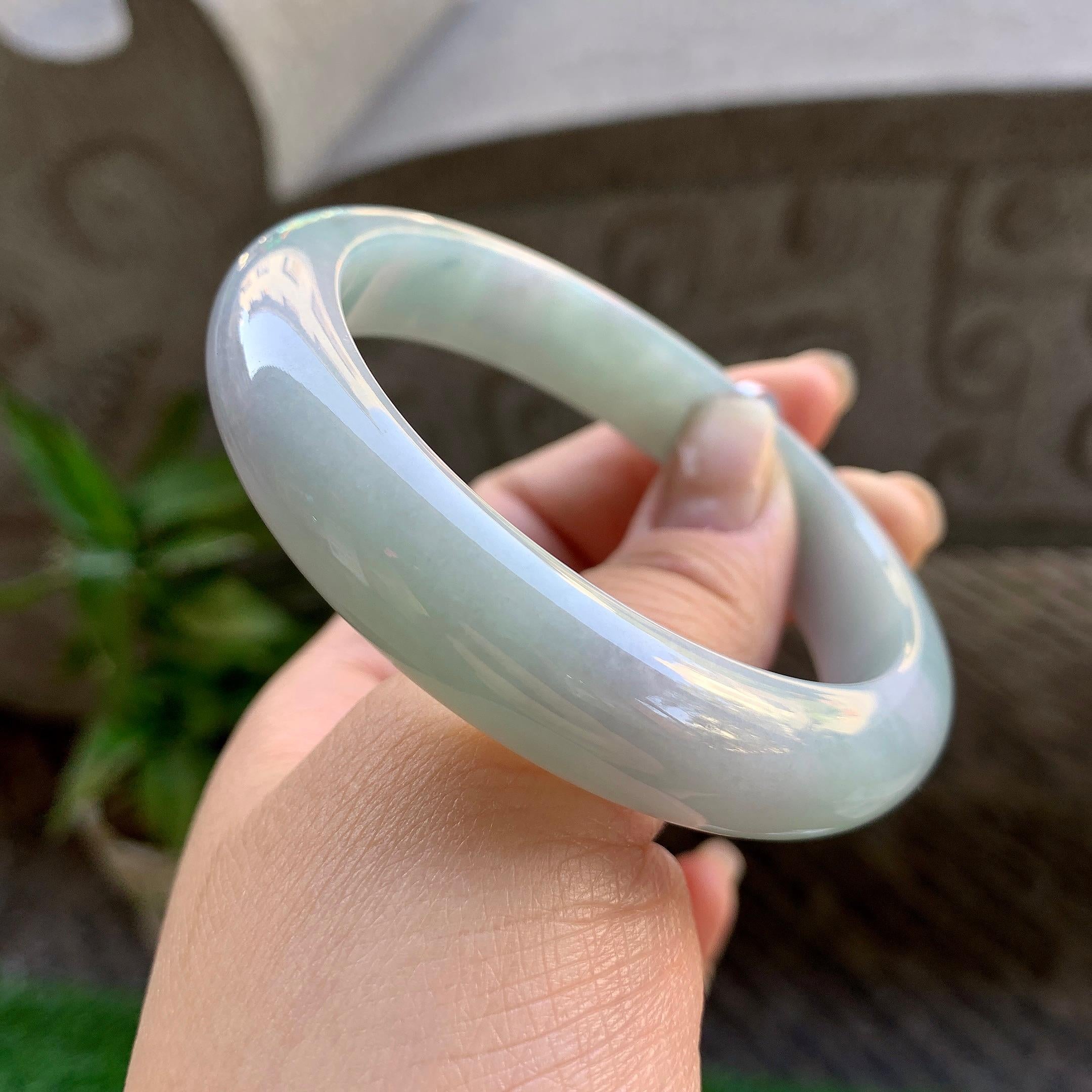 细糯种淡晴底平安镯（58mm）（yc308181）