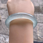 糯冰种淡晴底圆条手镯（53mm）（yc195914）