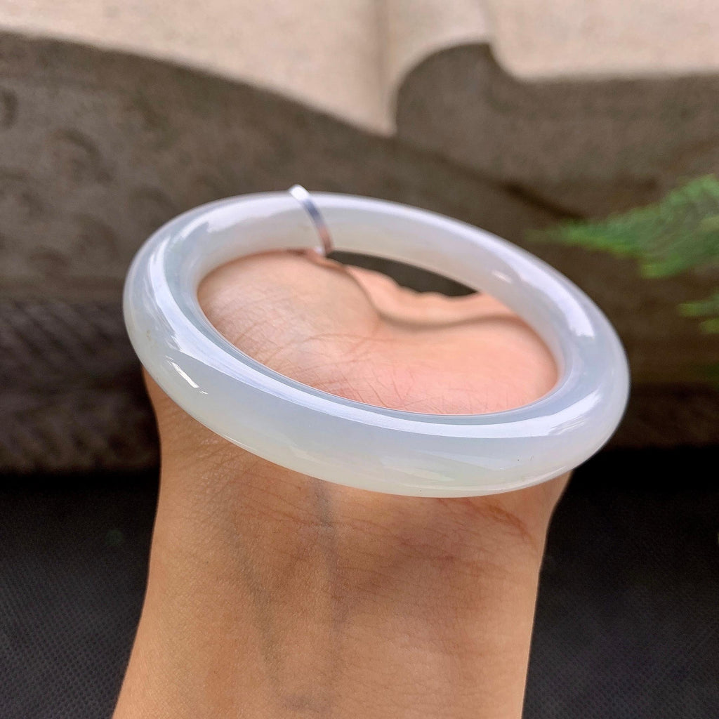 细糯种带底色洒金圆条手镯（56.3mm）（yc257211）