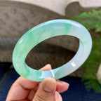 糯冰种飘花平安镯（57.2mm）（yc249468）