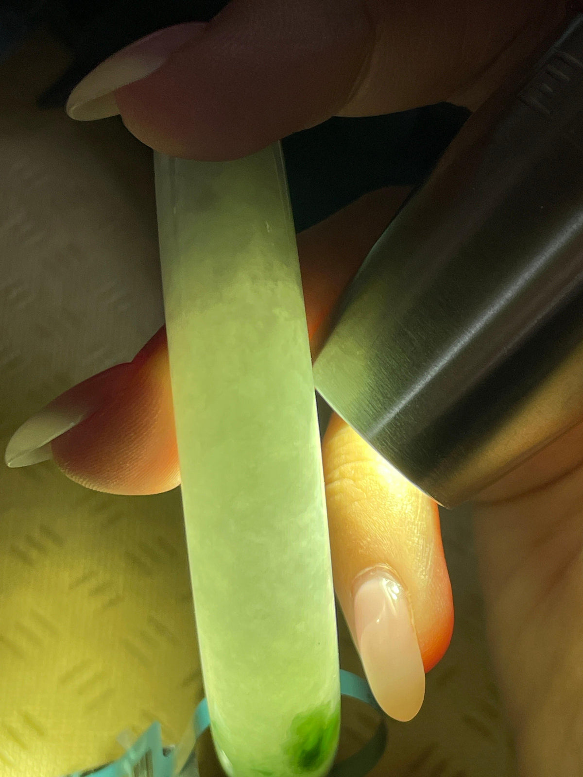 糯冰飘花正圈平安镯 59圈（yc729395）