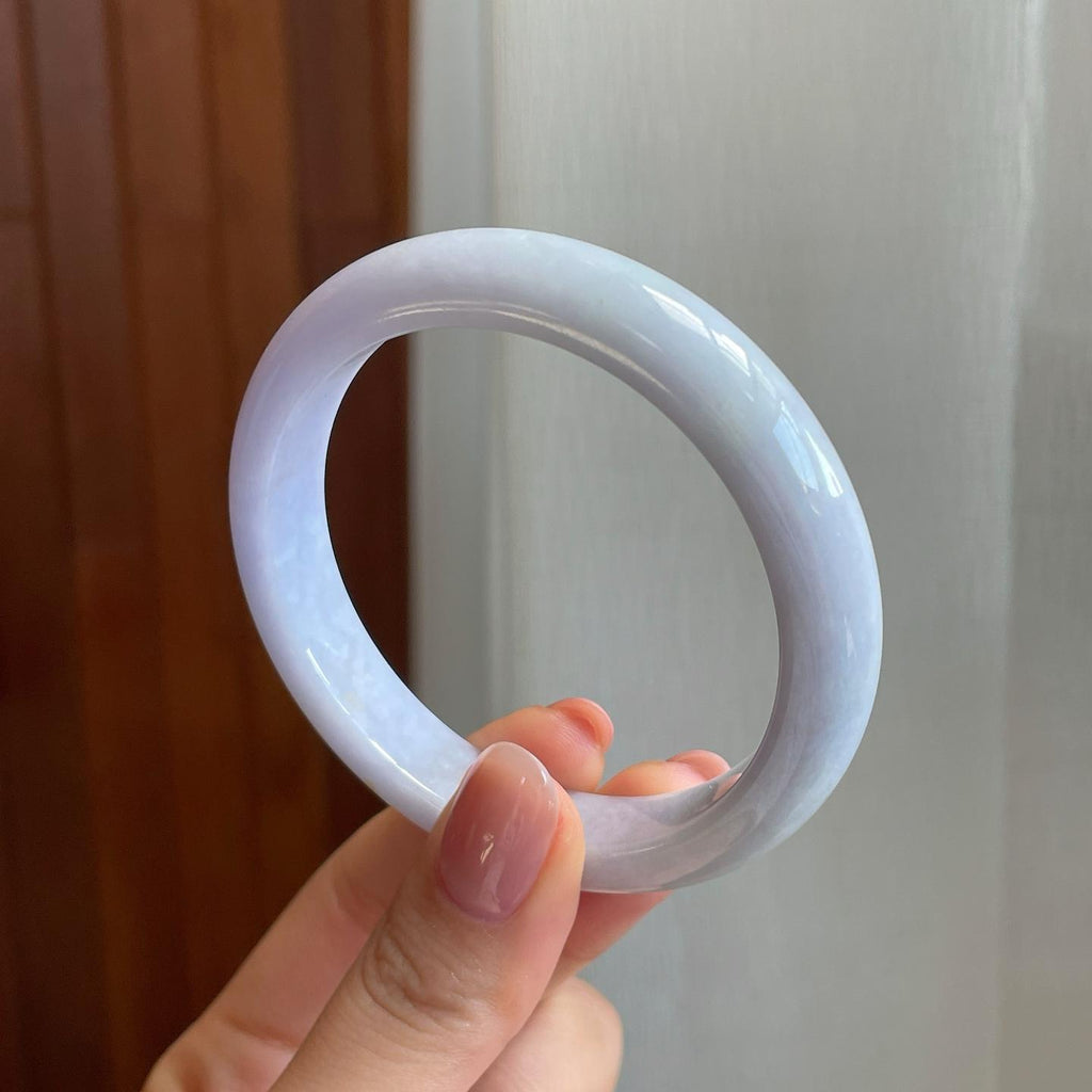 糯冰紫罗兰翡翠平安镯（54.3mm)（yc318557）