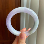 糯冰春带彩翡翠平安镯（58mm)（yc323835）