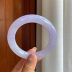 糯冰紫罗兰翡翠圆条手镯（56mm）（yc402779）