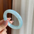 糯冰蓝底翡翠平安镯（56mm）（yc291791）