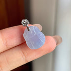 18k金扣糯冰种紫罗兰翡翠貔貅（yc187455）