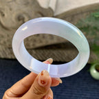 细糯种淡春彩宽版轮胎手镯（60.6mm）（yc249434）