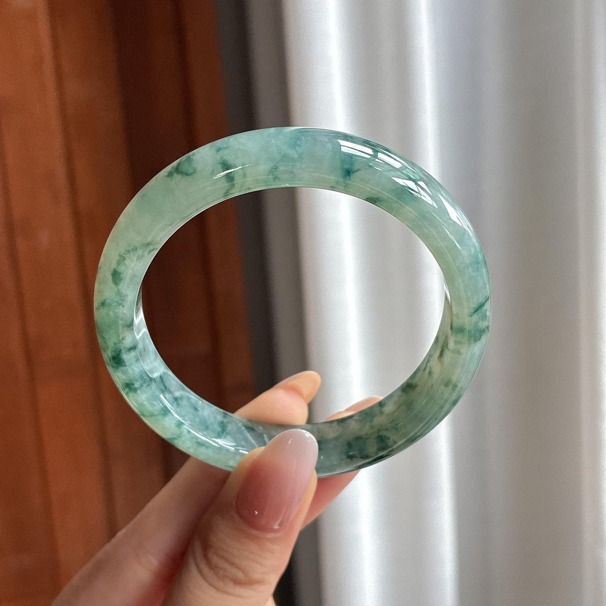糯冰飘花正圈平安镯 55圈（yc733740）