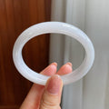 糯冰白月光翡翠贵妃镯（59mm)（yc323209）