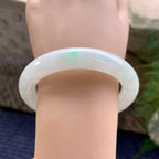 糯种飘翠绿圆条手镯（57mm）（yc277154）