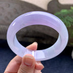 糯冰种紫罗兰宽版轮胎手镯（58.2mm）（yc253805）