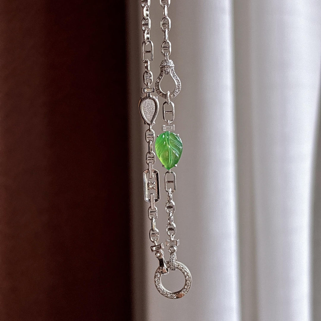 18K金镶糯冰双彩万能链（yc753498）