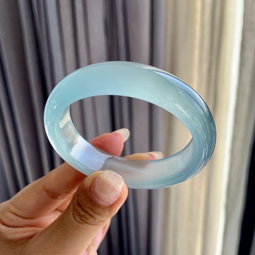冰种蓝水贵妃手镯（50.8mm）（yc277892）