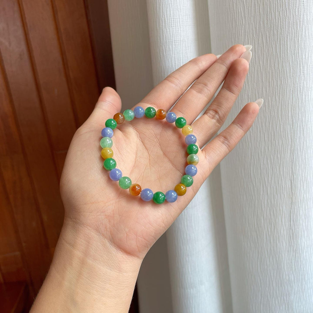 糯冰多宝翡翠珠串手串（yc259085）