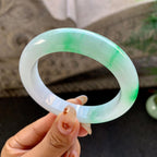 细糯种飘绿平安镯（56mm）（yc264525）