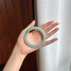 冰种带色翡翠平安镯（56.7mm)（yc424258）
