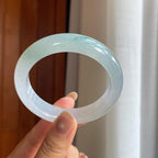 糯冰飘花翡翠平安镯（56.2mm）（yc415364）