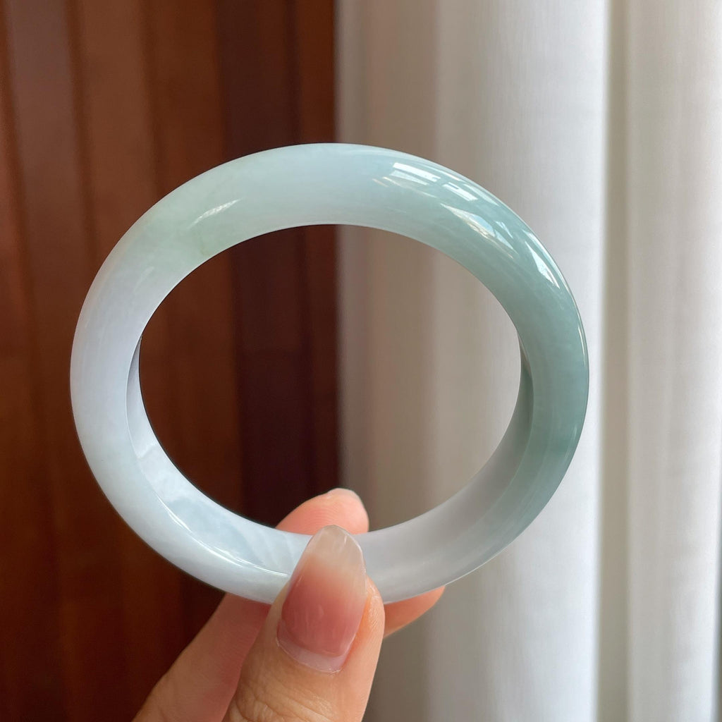糯冰飘花翡翠平安镯（57.2mm）（yc313908）