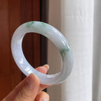糯冰飘花翡翠平安镯（56.5mm）（yc423116）