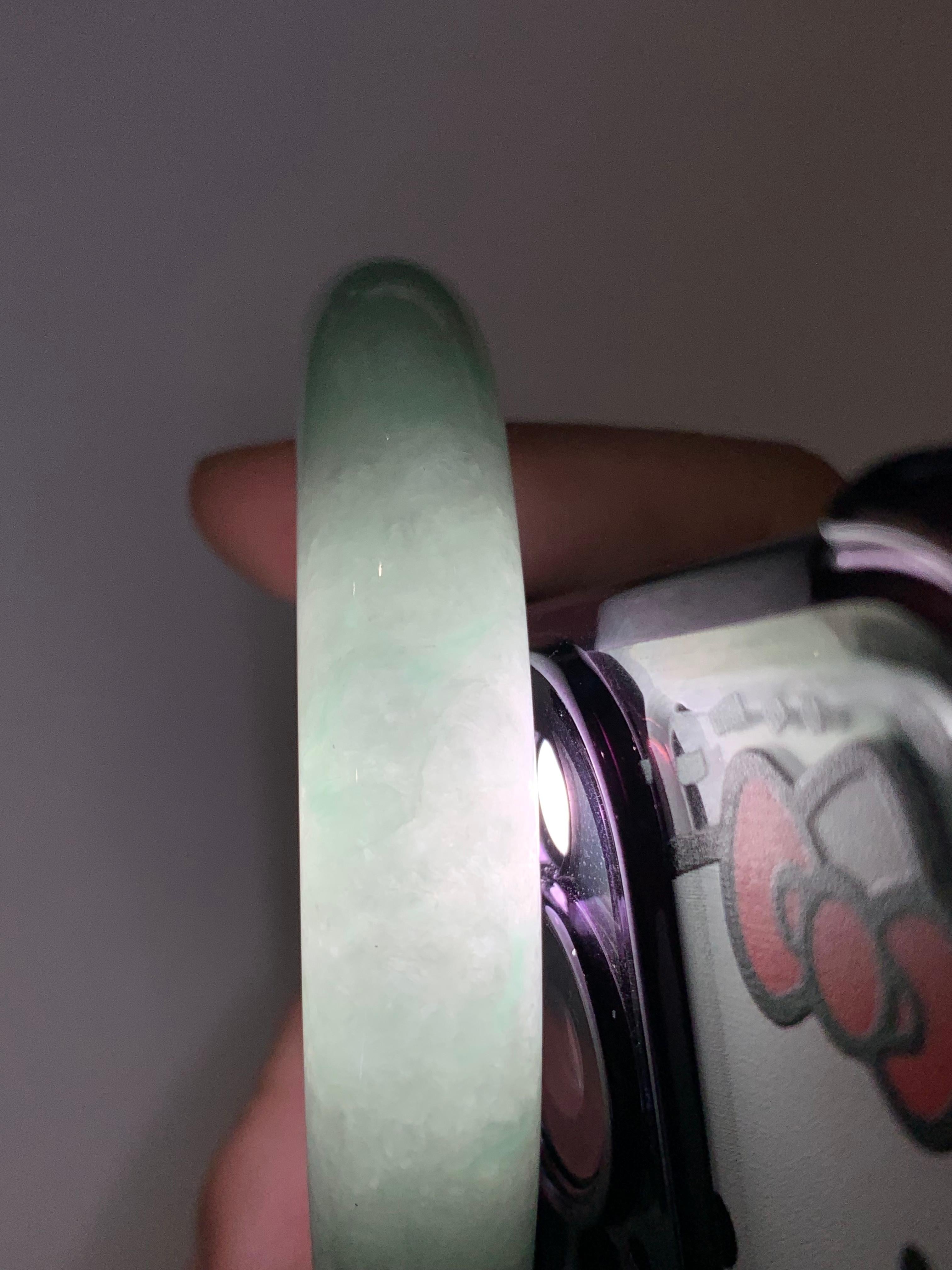 细糯种飘花圆条手镯（57.5mm）（yc262773）