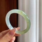 冰种黄翡翡翠平安镯（54.3mm）（yc361744）