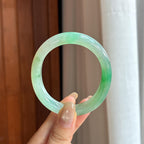 细糯种带色贵妃镯 57圈 天然缅甸A货翡翠（yc455246）