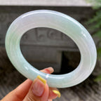 胖圆条     细糯种晴底圆条手镯56圈      天然缅甸A货翡翠（yc383123）