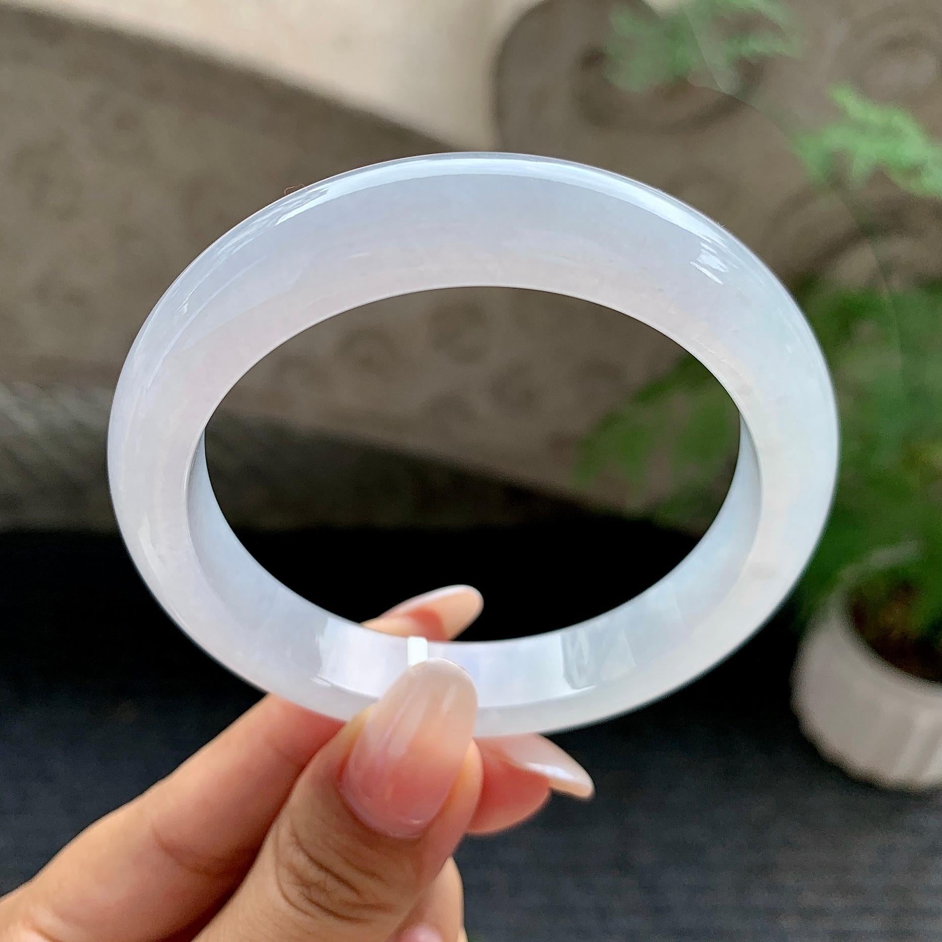 细糯种无色平安镯（56.4mm）（yc195940）