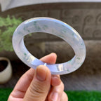 细糯种紫罗兰飘花平安镯（52mm）（yc246656）