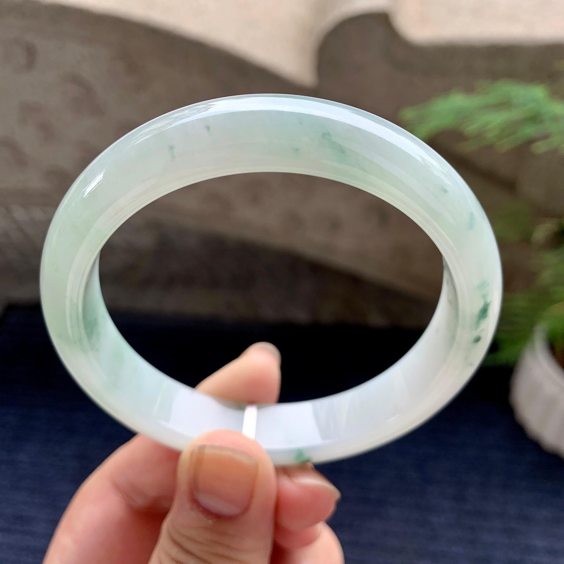 细糯种飘花平安镯（60mm）（yc194563）