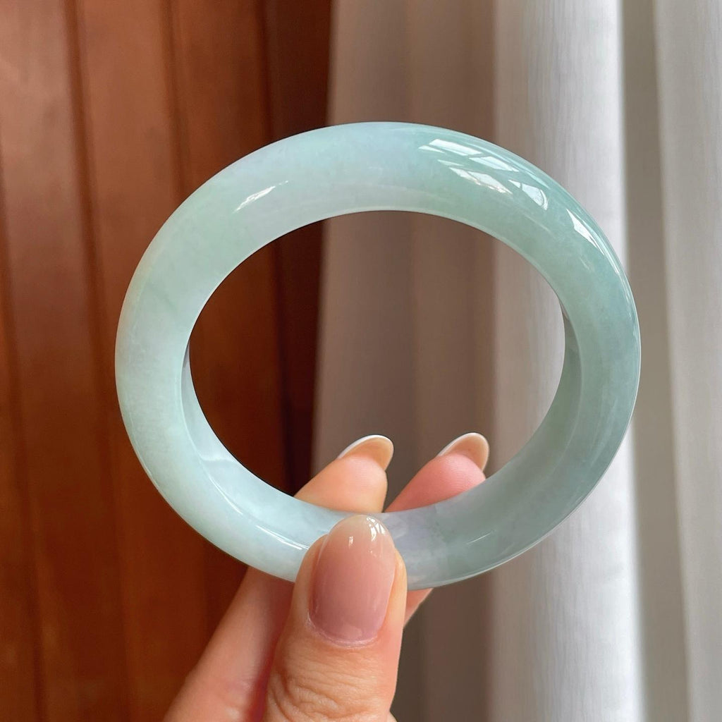 糯冰晴水翡翠平安镯（54.7mm)（yc373945）