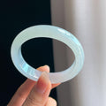 冰种淡底色翡翠贵妃镯（55mm)（yc334672）