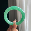 冰种满色翡翠圆条手镯（58.5mm）（yc376772）