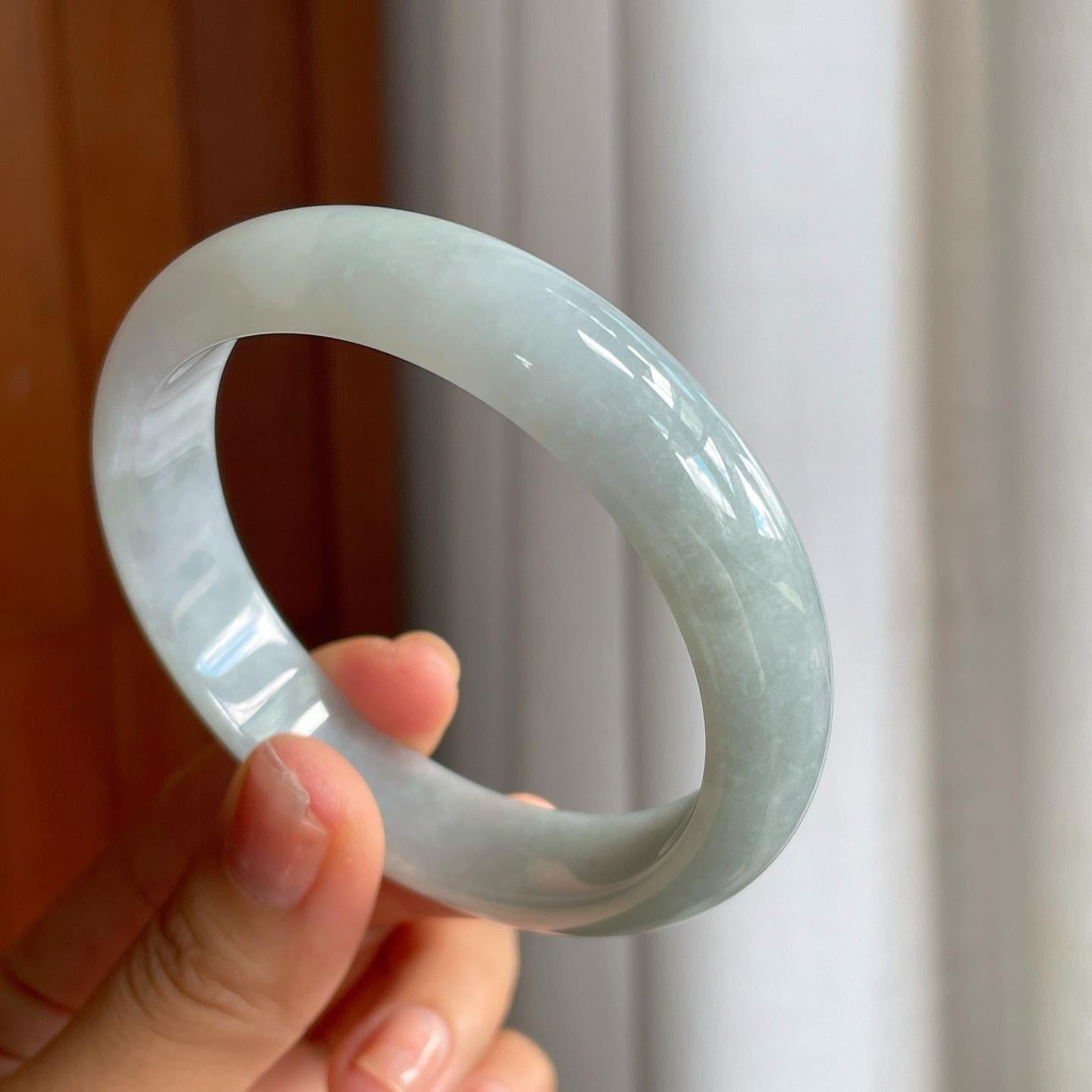 糯冰翡翠平安镯（58.8mm）（yc215234）