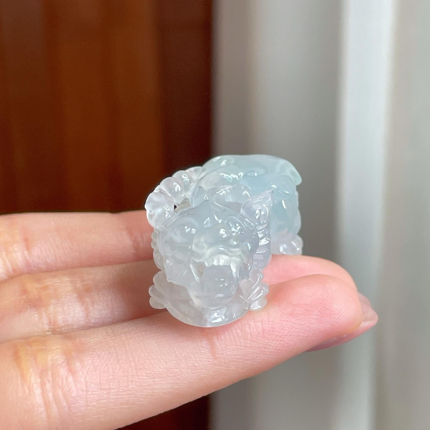 冰种无色翡翠貔貅（yc334596）