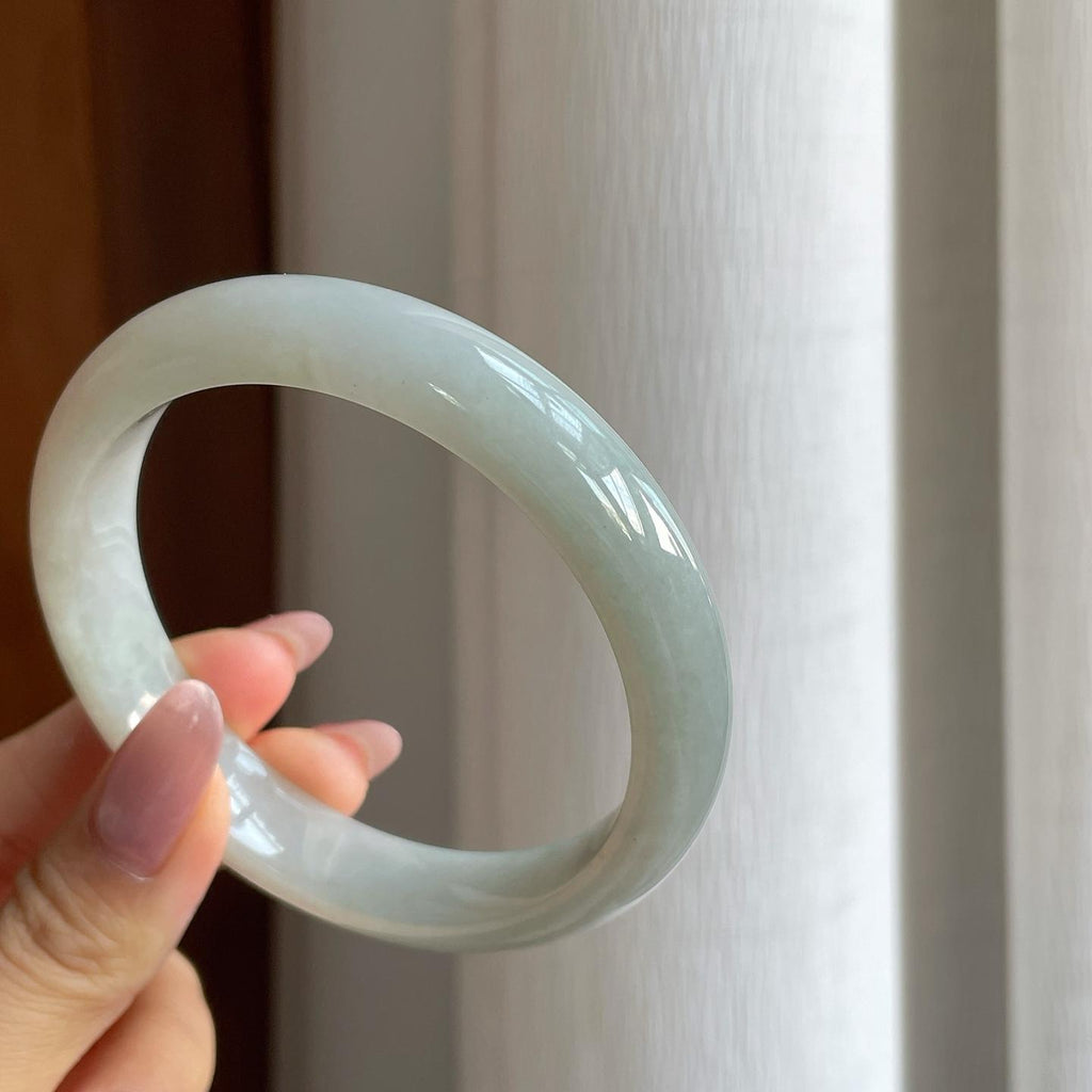 糯冰无色翡翠平安镯（62.5mm）（yc286509）
