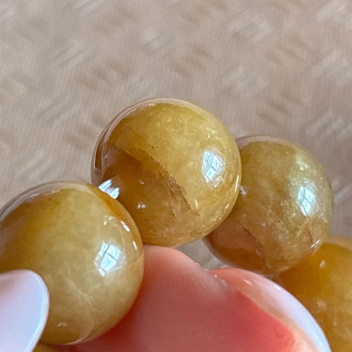 糯冰黄翡珠串手串（yc751540）