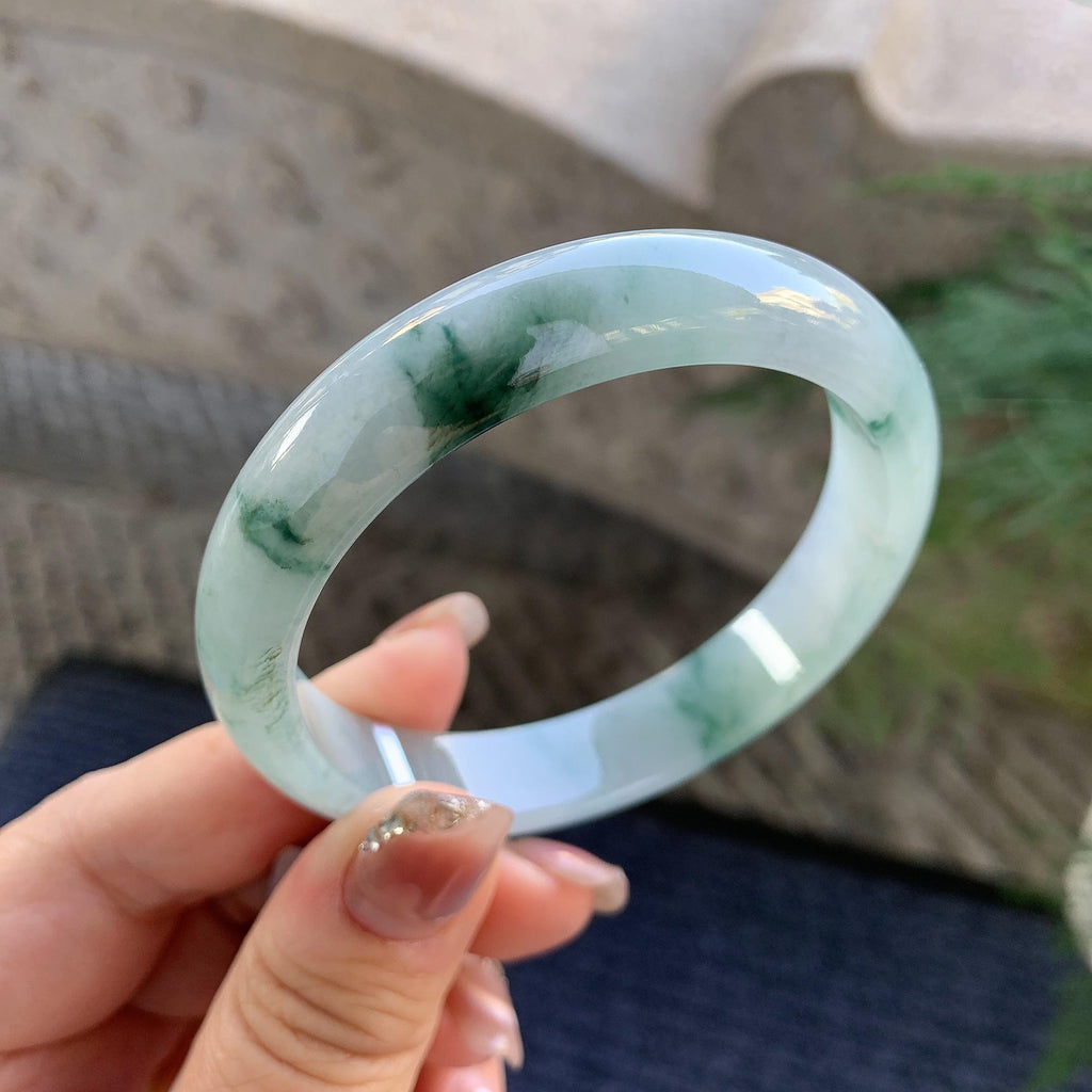 细糯种飘花平安镯（56.4mm）（yc294652）