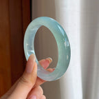 冰种晴底翡翠平安镯（54.6mm)（yc416423）
