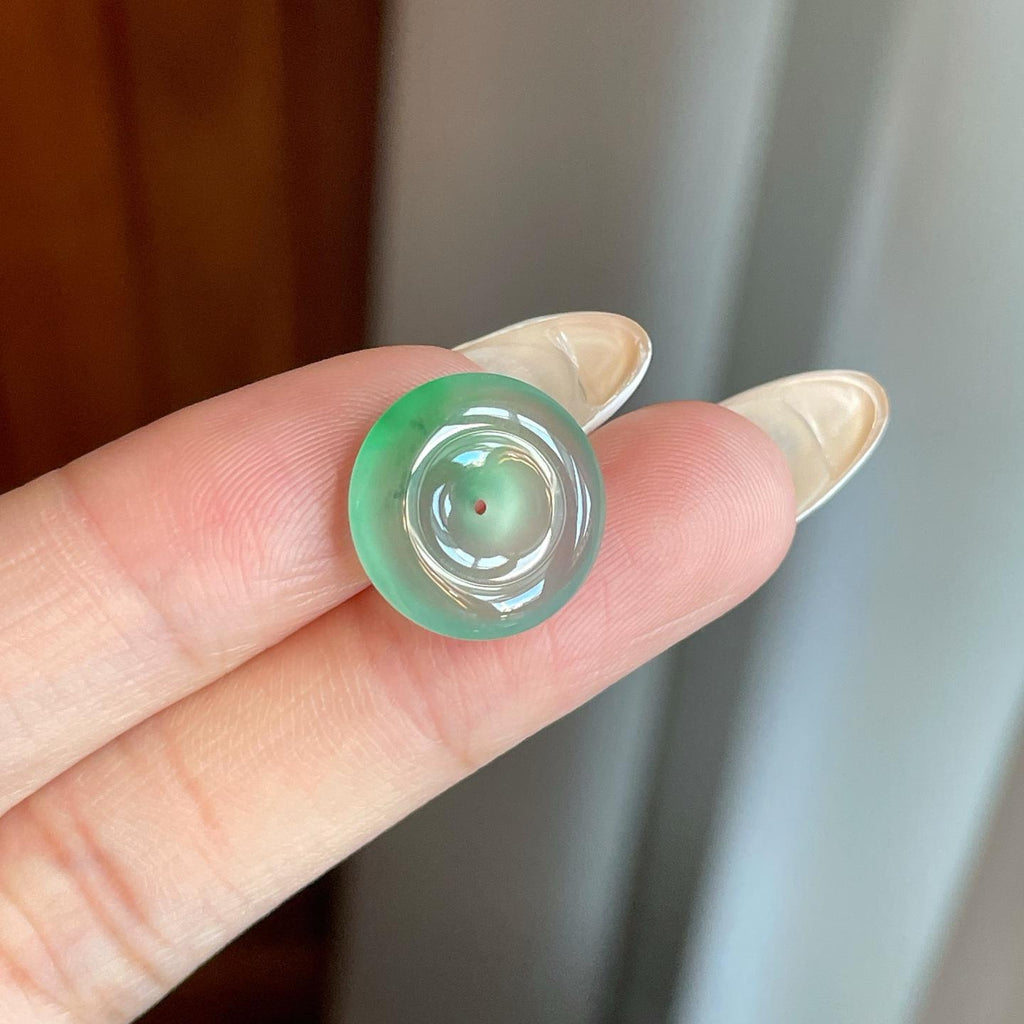 冰种带色飘花翡翠平安（yc265155）