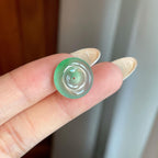 冰种带色飘花翡翠平安（yc265155）