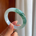 糯冰飘花翡翠平安镯（57.8mm）（yc400166）