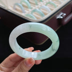 糯冰晴底飘花翡翠手镯（55.8mm）（yc016179）