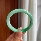 糯冰带色翡翠平安镯（59.3mm）（yc407614）