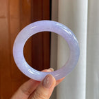 糯冰紫罗兰翡翠圆条手镯（56mm）（yc402779）