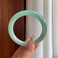 糯冰湖水绿翡翠圆条手镯（53.8mm）（yc354241）