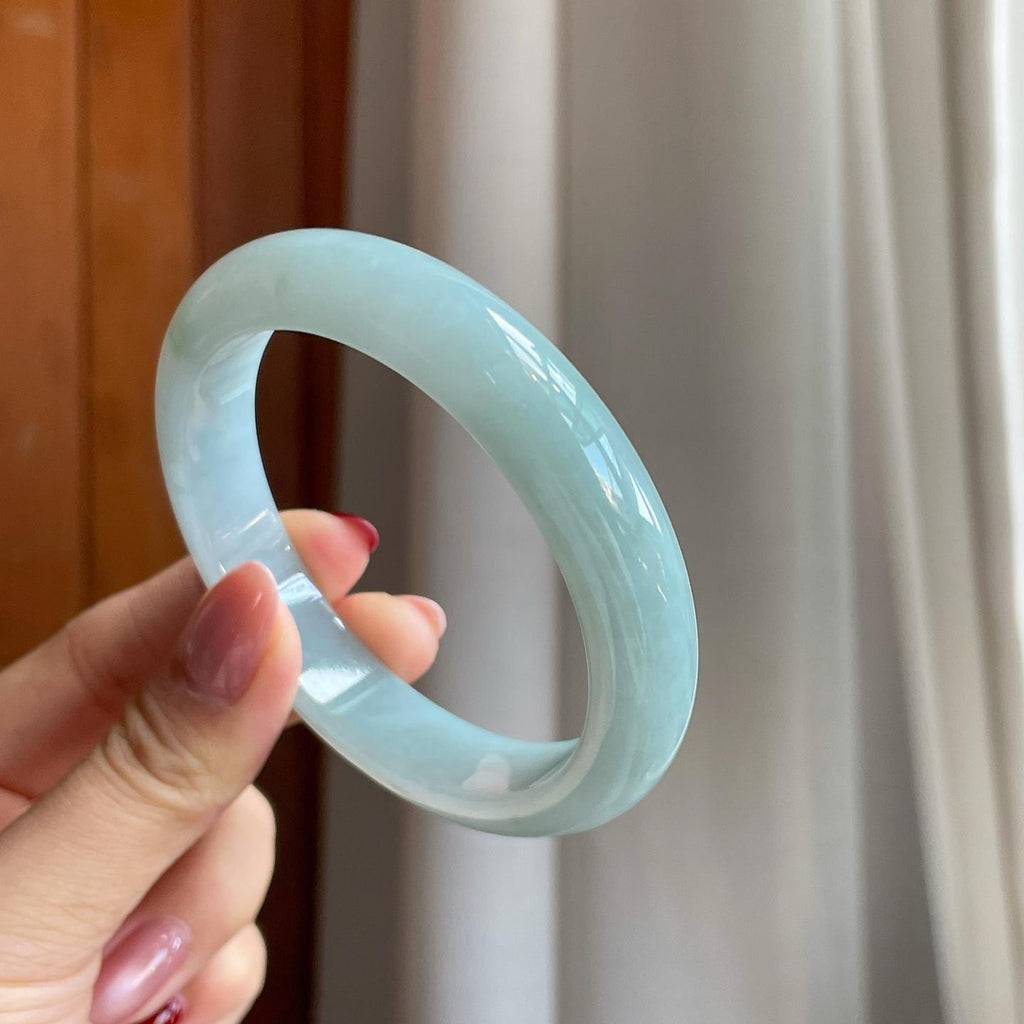 糯冰晴底翡翠平安镯（59.5mm）（yc302329）