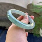 细糯种晴底飘花泥鳅背手镯（56mm）（yc249387）